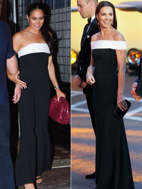 Meghan Markle and Kate Middleton Twin in Black and White Ensembles