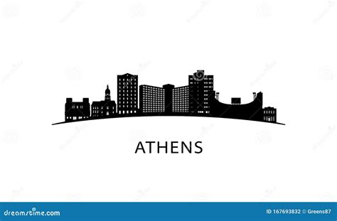 Athens, Georgia City Skyline. Stock Vector - Illustration of landmark, modern: 167693832