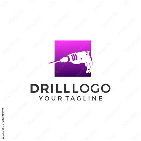 Abstract Drill Logo Sign Vector Template Stock Vector | Adobe Stock