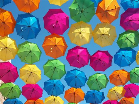 Walk under the Umbrella Sky Project in Paris