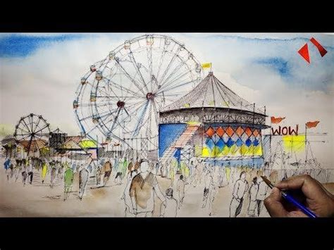 Baisakhi Mela Drawing | Fun fair |Simple And Very Easy