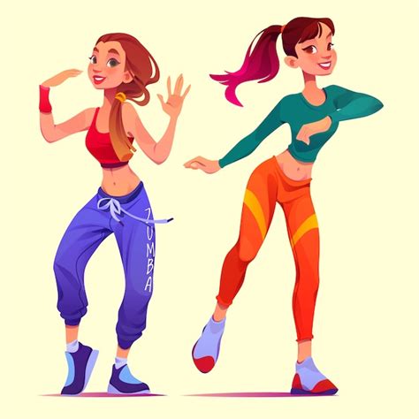 Premium Vector | Cartoon style zumba instructor