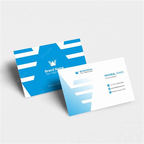 Premium PSD | Business card blue color