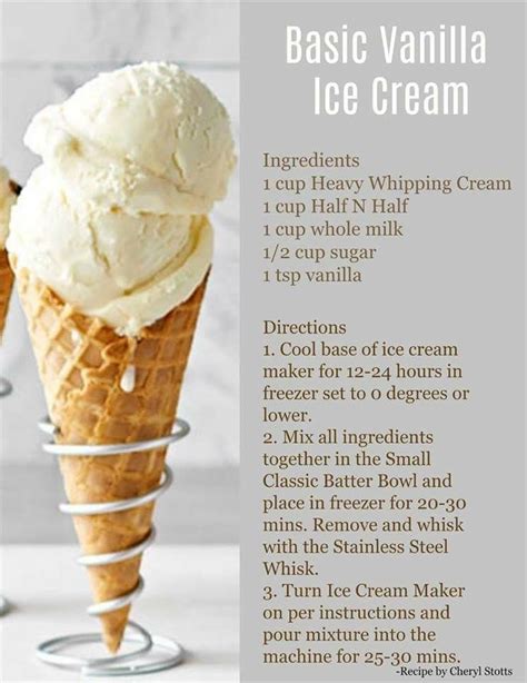 Basic vanilla ice cream | Kitchen aid ice cream recipes, Ice cream ...