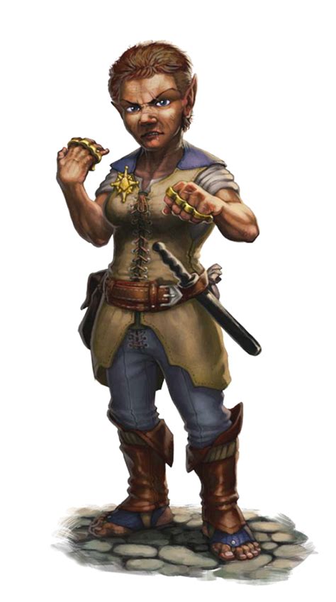 Female Halfling Brawler - Pathfinder PFRPG DND D&D d20 fantasy Fantasy Dwarf, Heroic Fantasy ...