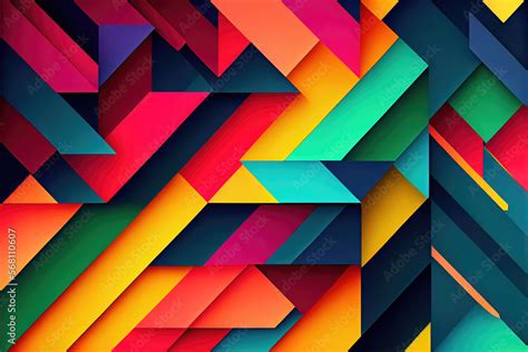 Colorful origami paper as abstract wallpaper background (Generative AI) Stock Illustration ...