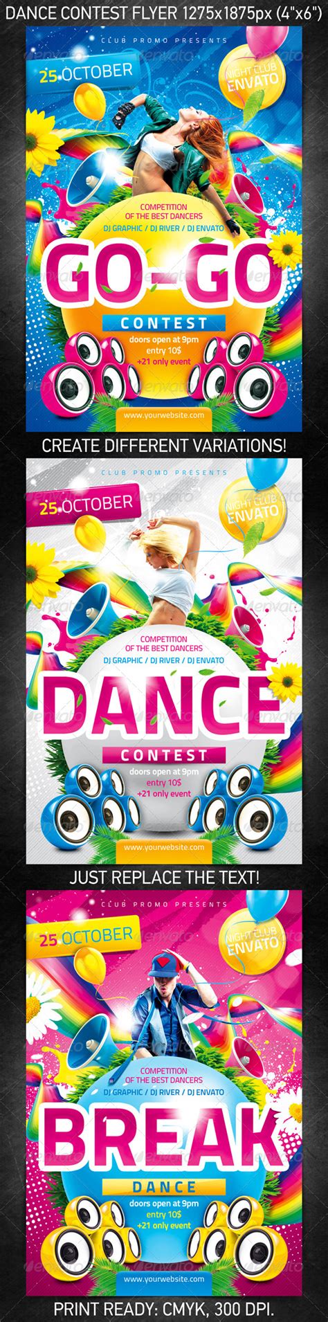 Dance Contest Flyer, PSD Template by 4ustudio on DeviantArt