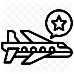 Airplane Business Class Icon - Download in Line Style