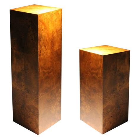 Pair of MIlo Baughman Burl Wood Pedestal Sculpture Bases at 1stDibs | milo baughman pedestal ...