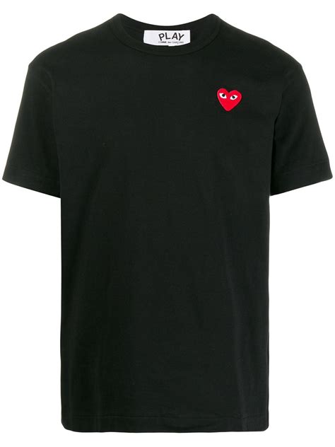 Comme Des Garçons Play Heart logo-patch T-shirt | Black | FARFETCH