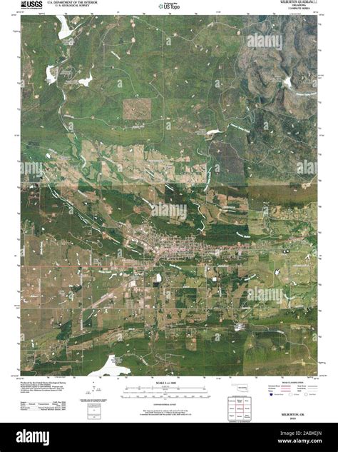 Map of wilburton oklahoma Cut Out Stock Images & Pictures - Alamy