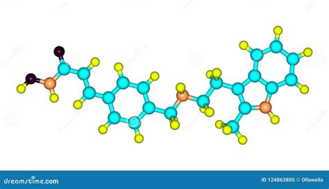 Molecular Structure of Panobinostat Isolated on White Stock Illustration - Illustration of ...