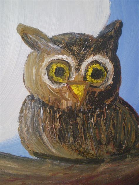 Autumn Owl Painting, Canvas Painting, Original Painting, Home Decor ...