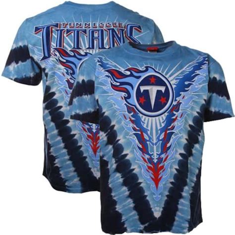 Tennessee Titans Light Blue-Navy Blue Tie-Dye Premium T-shirt