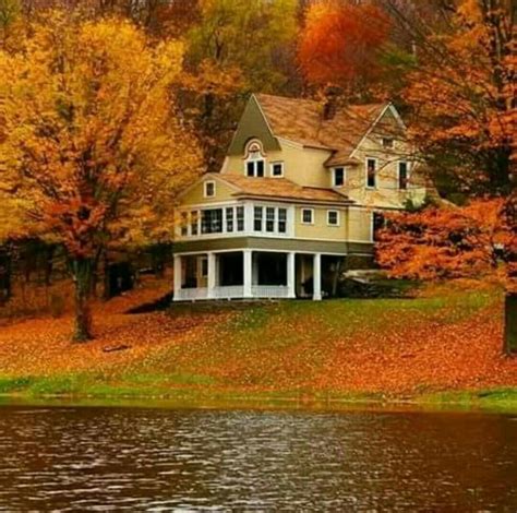 Pin by Mary Vassallo on Beautiful Nature | Lake house, Dream house exterior, Autumn scenery