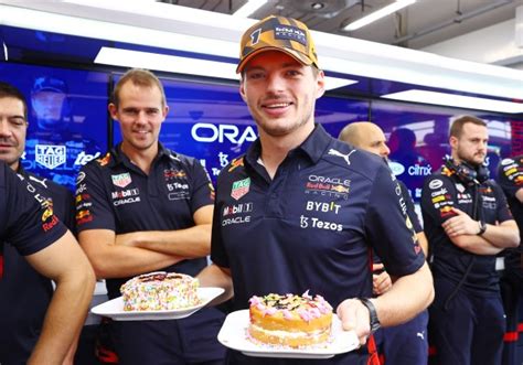 Max Verstappen given THREE cakes on 25th birthday as Red Bull star bids ...