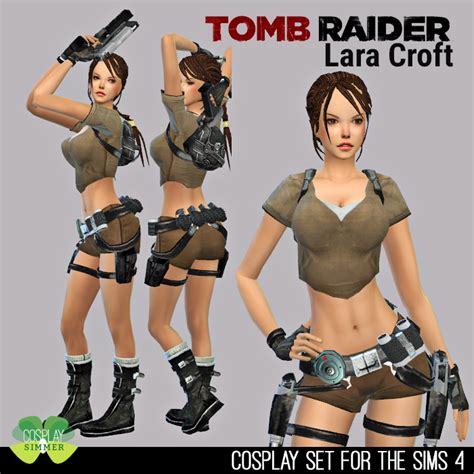 (P) The Sims 4 - Tomb Raider Lara Croft Cosplay Set | Tomb raider, Hot cosplay, Tomb raider cosplay