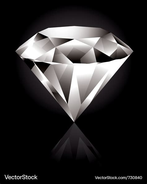 Shiny diamond Royalty Free Vector Image - VectorStock