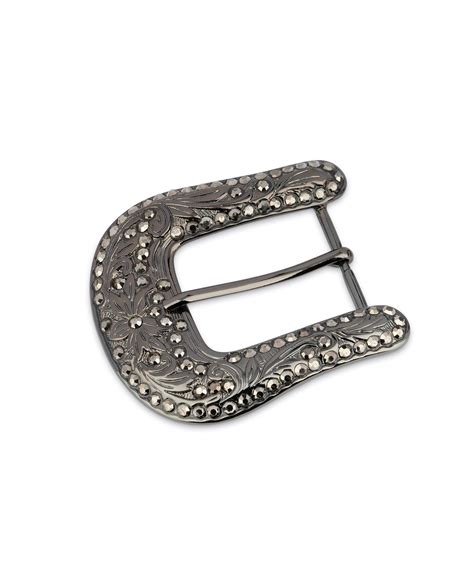 Buy Western Rhinestone Belt Buckle 35 Mm | LeatherBeltsOnline.com