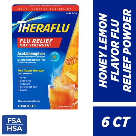 Theraflu Max Strength Daytime Flu Relief Flu Medicine with Acetaminophen and Dextromethorphan ...