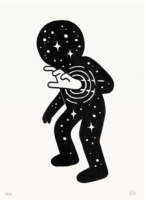 Muretz - Cosmic Man | Linocut Art