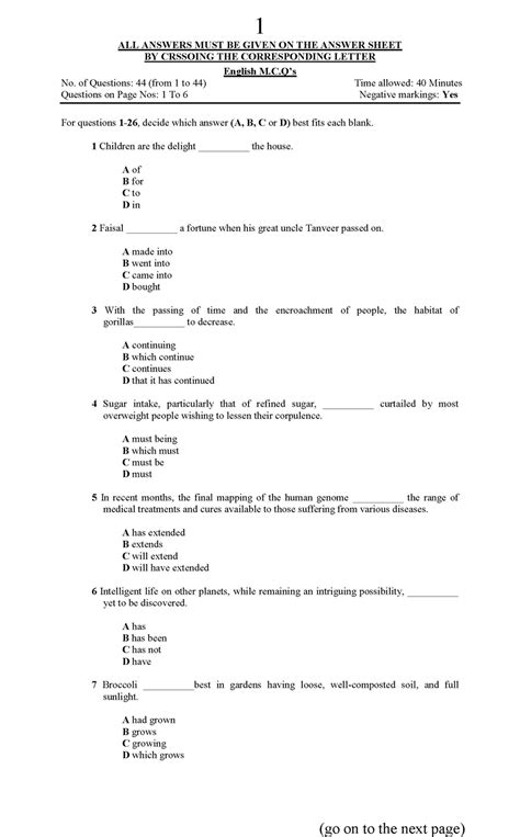 Exam Paper Template