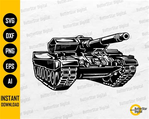 War Tank SVG Military Vehicle SVG Army T-shirt Illustration Drawing ...