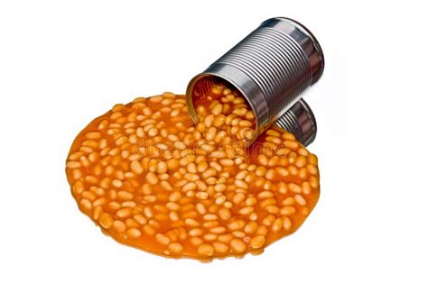 Spilled can of beans stock photo. Image of shiny, baked - 52708734