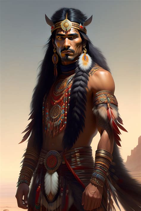 Lexica - Full body man native american shaman , concept art, character design, fantasy ...