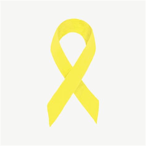 Yellow ribbon, cancer awareness illustration | Free PSD - rawpixel