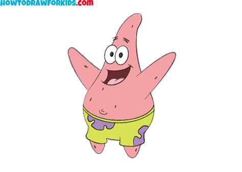 How to Draw Patrick Star - Easy Drawing Tutorial For Kids