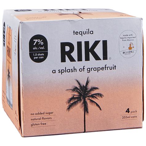 Riki Spirits Grapefruit Tequila Cocktail 4pk 12oz Cans - Applejack