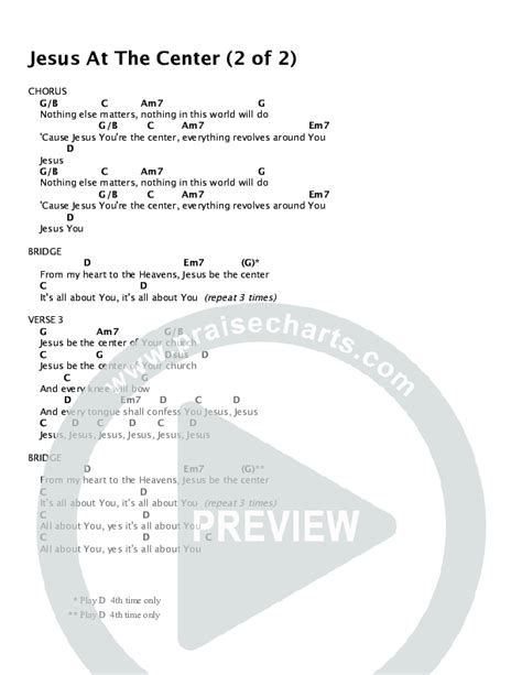 Jesus At The Center Chords PDF (Micah Massey / ONE: A Worship ...