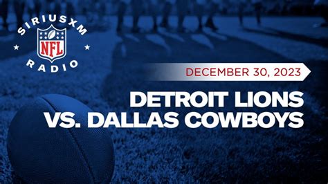 Listen to Saturday Night Football: Lions vs. Cowboys 12/30