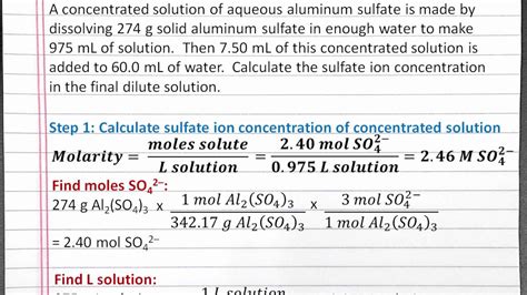 Concentration Formula