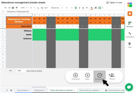 Student attendance tracker template in Google Sheets - Sheetgo Blog