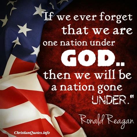 Ronald Reagan Quote - One Nation | ChristianQuotes.info