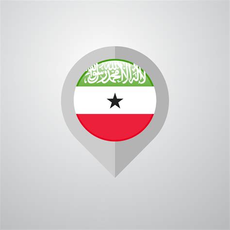 Map Navigation pointer with Somaliland flag design vector 14326822 ...