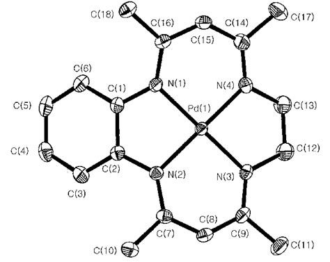 The molecular structure of palladium(II) complex. | Download Scientific Diagram