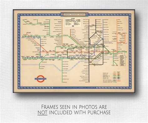 Old Map of London Underground System Vintage Underground Map - Etsy