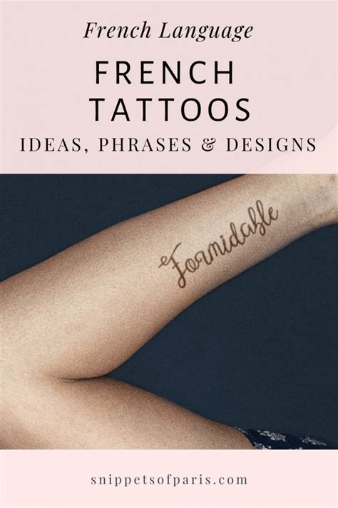 French Tattoos: 62 Ideas, Words, And Sayings | Snippets Of Paris