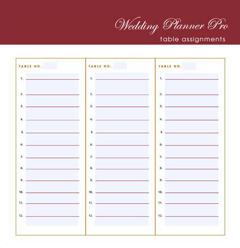 FREE 6+ Wedding Guest List Samples in PDF | MS Word