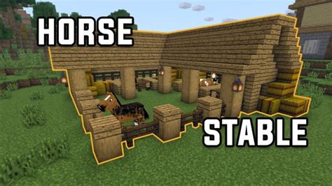 How to make a Horse Stable in Minecraft | Minecraft stables, Minecraft ...