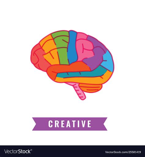 Creative brain Royalty Free Vector Image - VectorStock