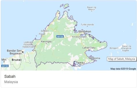 Peta Sabah Malaysia Gambar Ukuran Besar Terbaru | Sabah Map