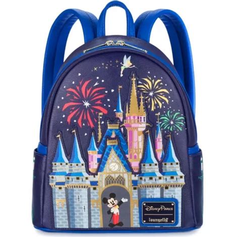 WALT DISNEY WORLD Mickey Castle Fireworks Backpack Loungefly 100th Anniversary $94.99 - PicClick