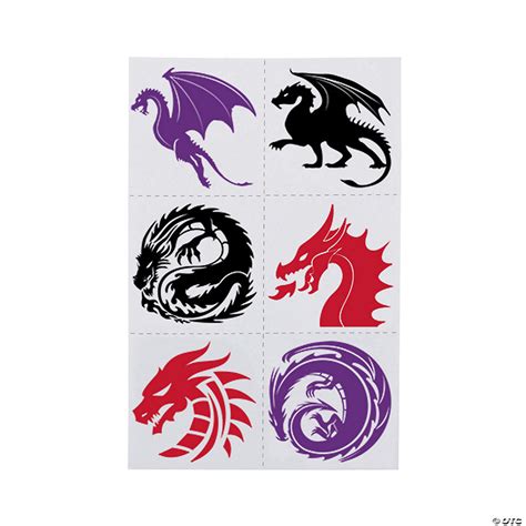 Dragon Temporary Tattoos - 72 Pc.