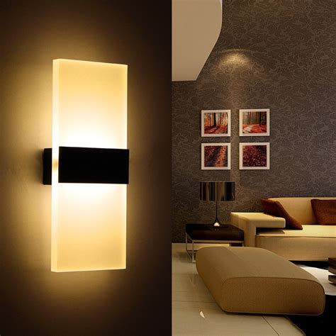 Modern LED Wall Lamp Acryl+Metal Home Lighting Bedroom/Bedside Wall ...