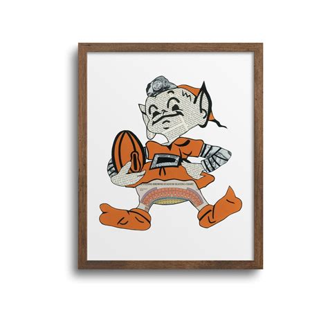 Cleveland Browns Brownie Elf Poster Art Print Notecards Cleveland Sports, Cleveland Browns ...