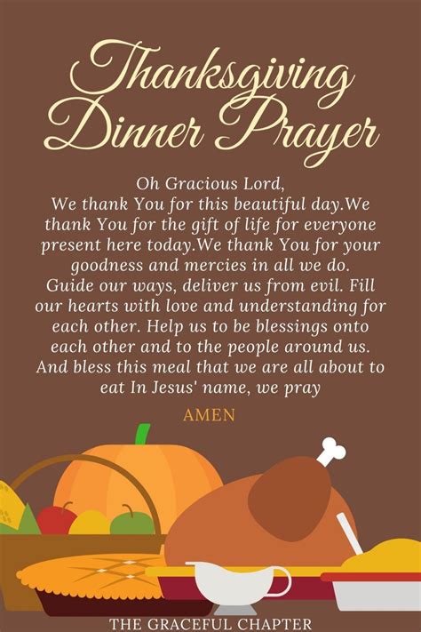 10 Best Thanksgiving Dinner Prayers - The Graceful Chapter